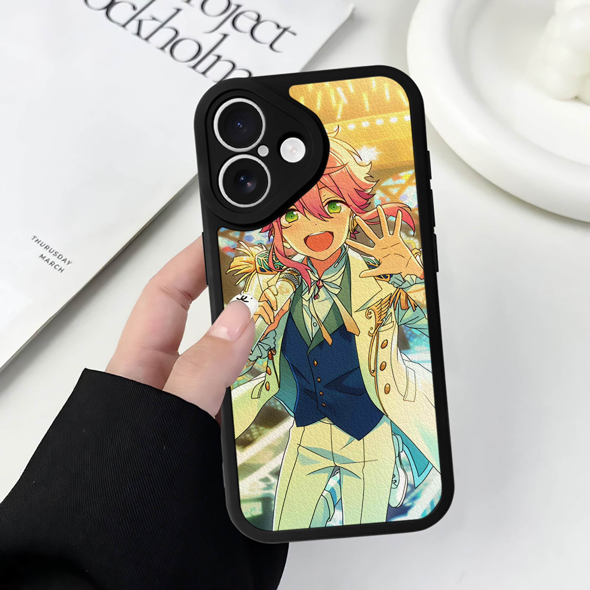 （画像用） あんさんぶるスターズ! Ensemble Stars 【iPhone 16シリーズ対応】シリコンスマホケース（レザー調） 材質：シリコン